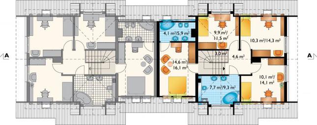 Rzut poddasza POW. 78,8 m²