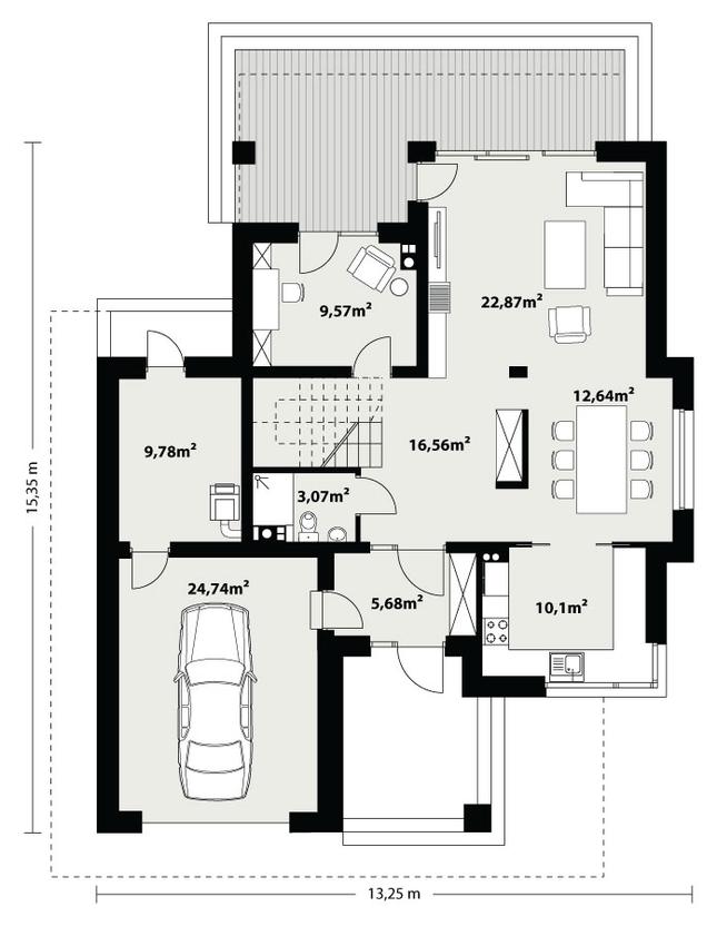 Rzut parteru POW. 0,0 m²