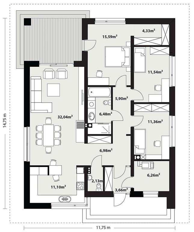 Rzut parteru POW. 0,0 m²