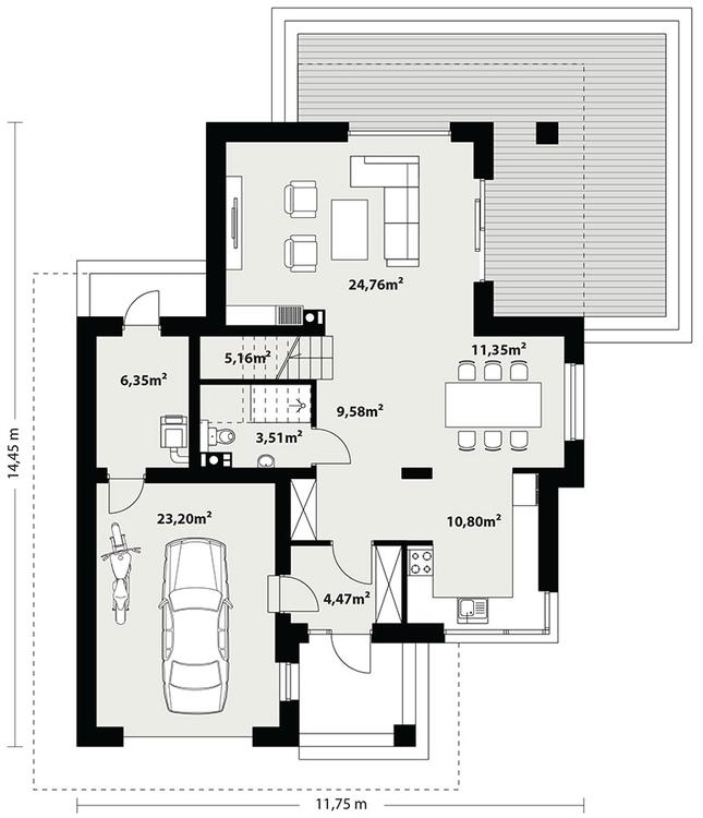 Rzut parteru POW. 0,0 m²