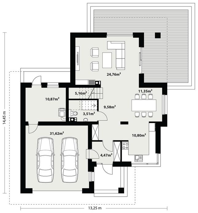 Rzut parteru POW. 0,0 m²