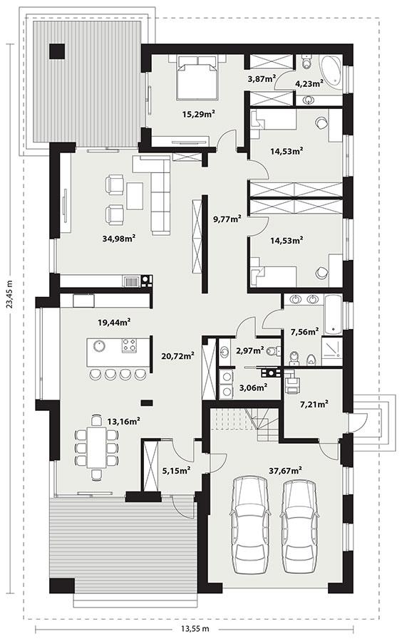 Rzut parteru POW. 0,0 m²