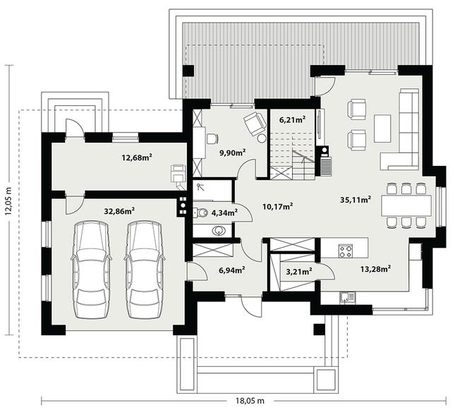 Rzut parteru POW. 0,0 m²