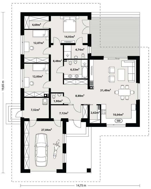 Rzut parteru POW. 0,0 m²
