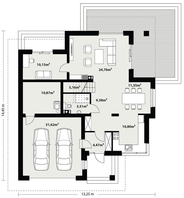 Rzut parteru POW. 0,0 m²