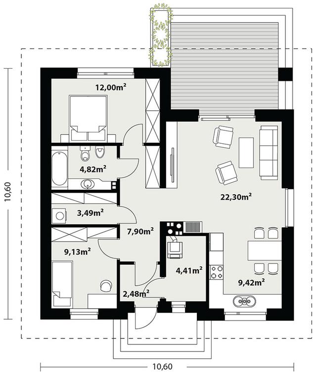 Rzut parteru POW. 0,0 m²