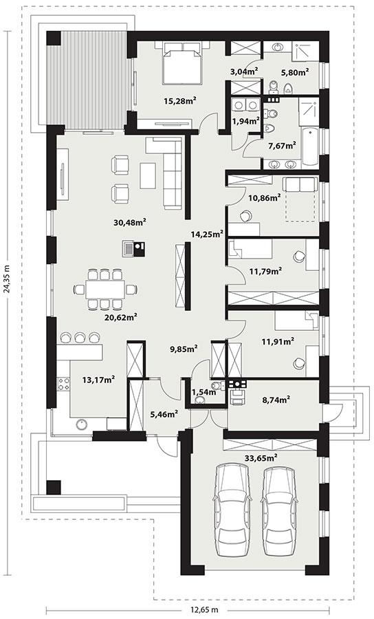 Rzut parteru POW. 0,0 m²