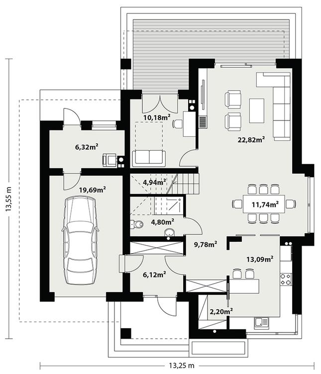 Rzut parteru POW. 0,0 m²