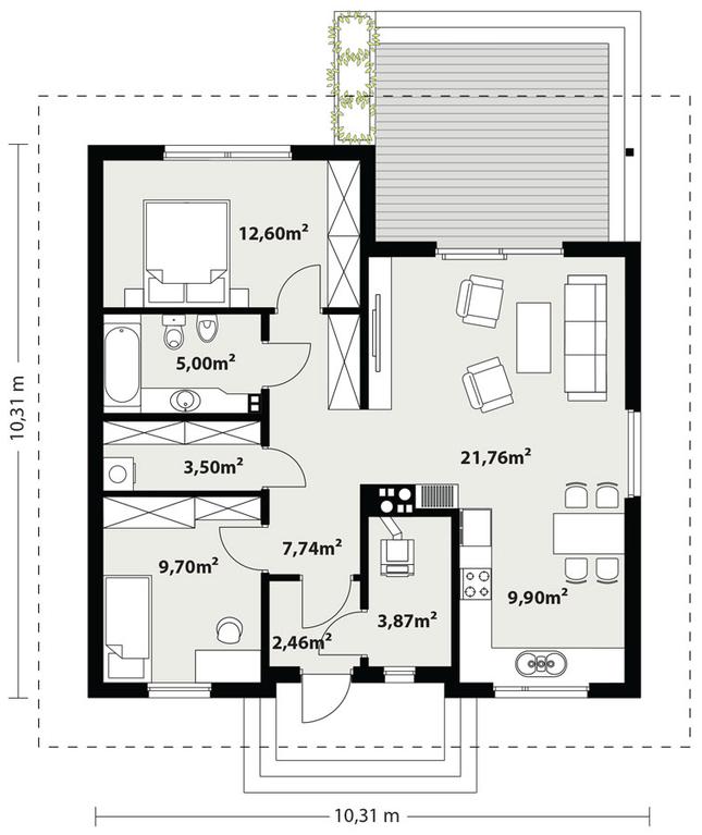 Rzut parteru POW. 0,0 m²