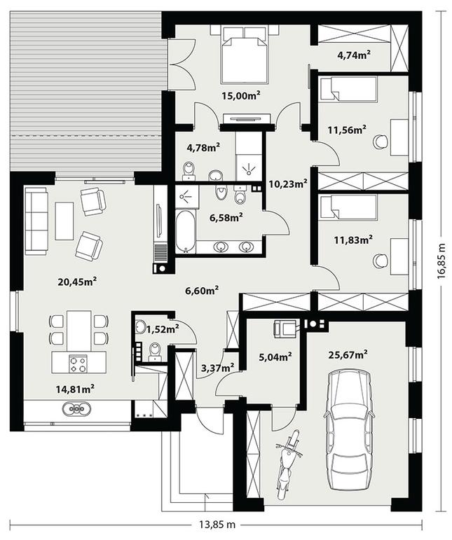 Rzut parteru lustro POW. 0,0 m²