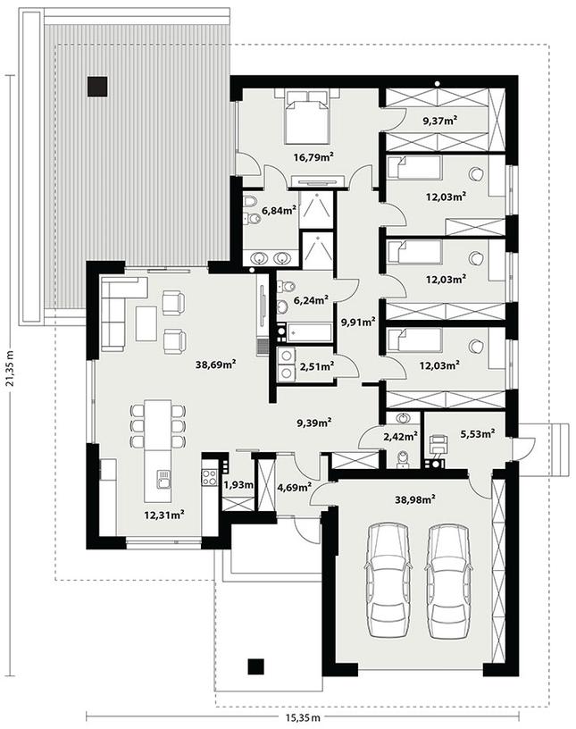 Rzut parteru POW. 0,0 m²