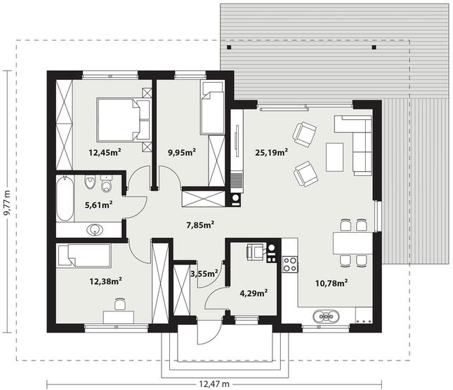 Rzut parteru POW. 0,0 m²