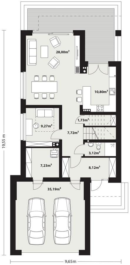 Rzut parteru POW. 0,0 m²