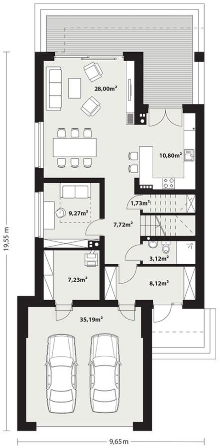 Rzut parteru POW. 0,0 m²