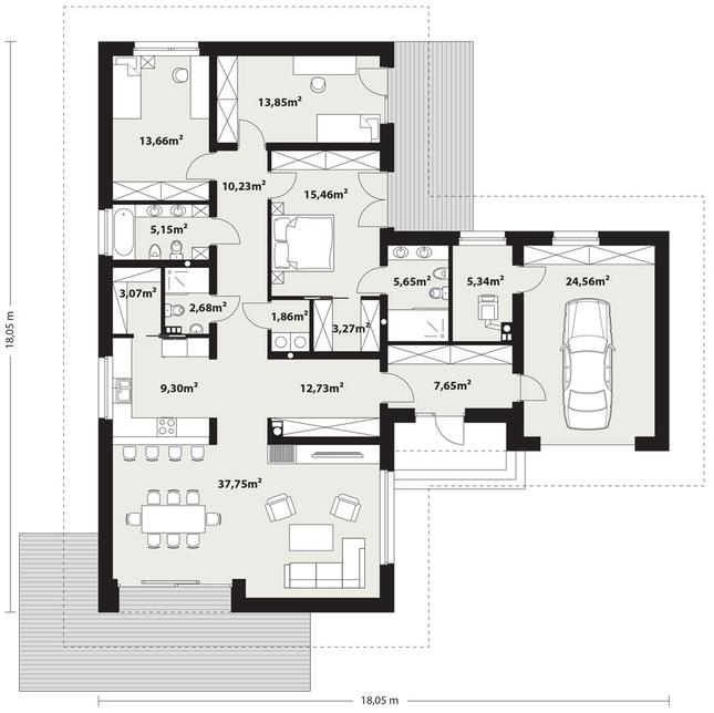 Rzut parteru POW. 0,0 m²