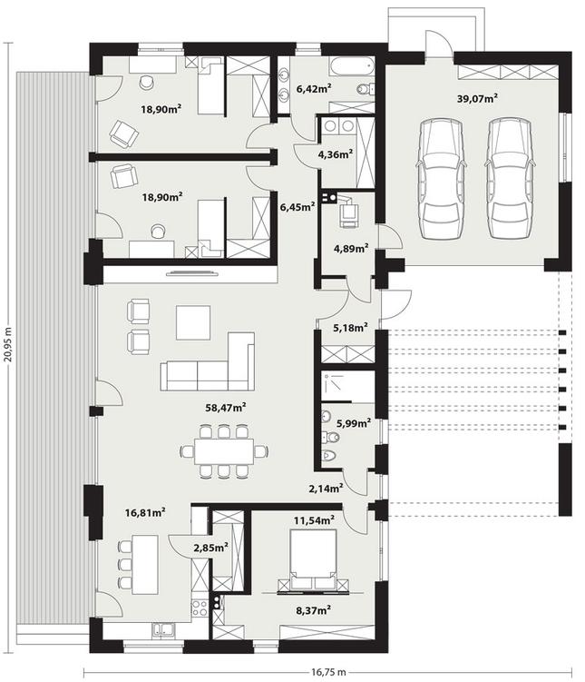 Rzut parteru POW. 0,0 m²