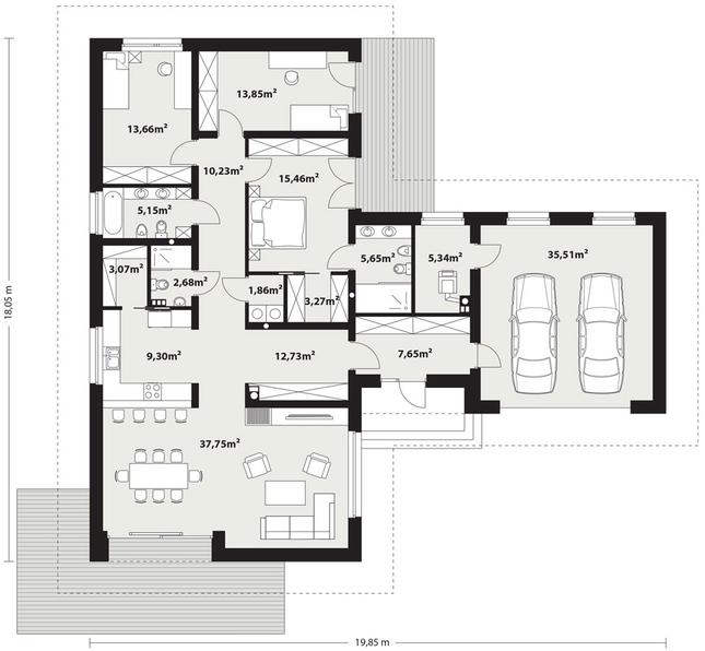 Rzut parteru POW. 0,0 m²
