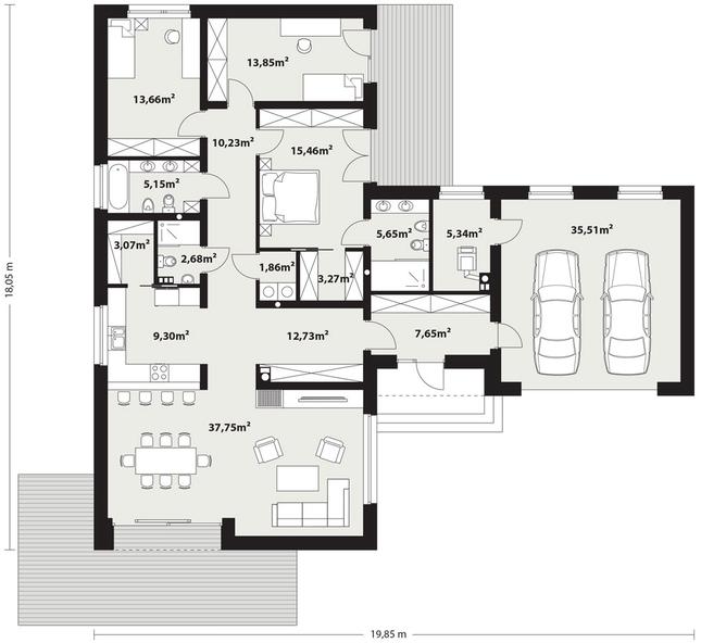 Rzut parteru POW. 0,0 m²