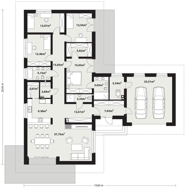 Rzut parteru POW. 0,0 m²