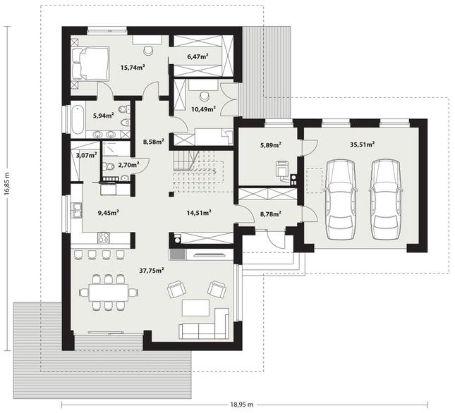 Rzut parteru POW. 0,0 m²