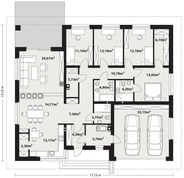 Rzut parteru POW. 0,0 m²