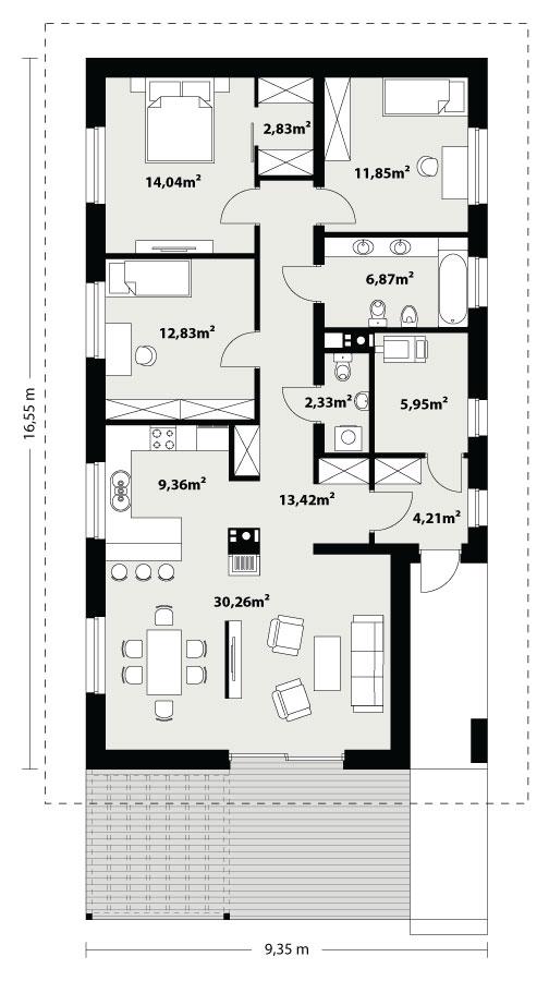 Rzut parteru POW. 0,0 m²