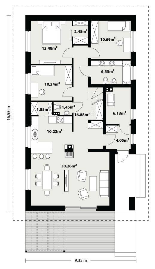 Rzut parteru POW. 0,0 m²
