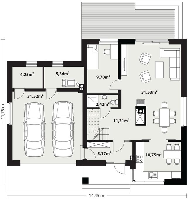 Rzut parteru POW. 0,0 m²
