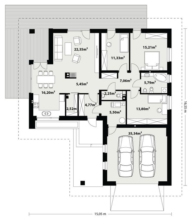 Rzut parteru lustro POW. 0,0 m²