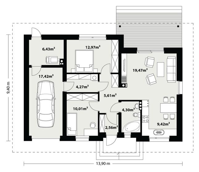 Rzut parteru POW. 0,0 m²