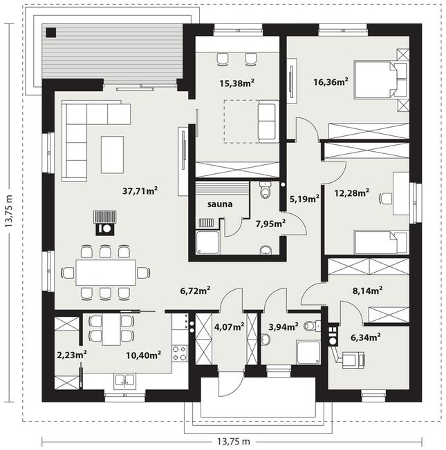 Rzut parteru POW. 0,0 m²