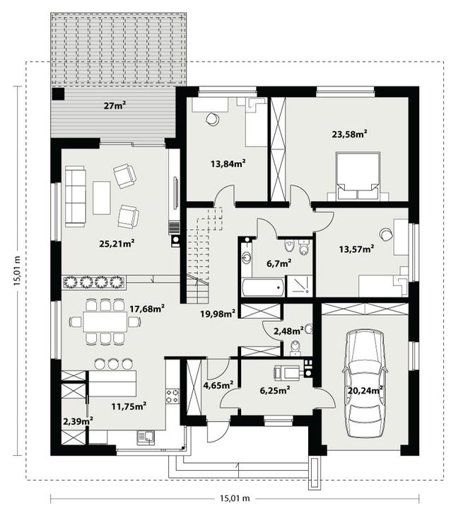 Rzut parteru POW. 0,0 m²