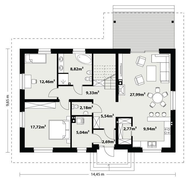 Rzut parteru POW. 0,0 m²
