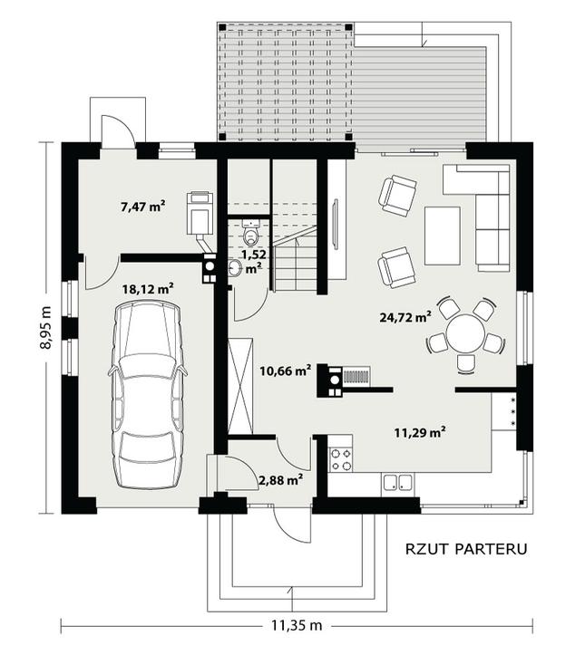 Rzut parteru POW. 0,0 m²