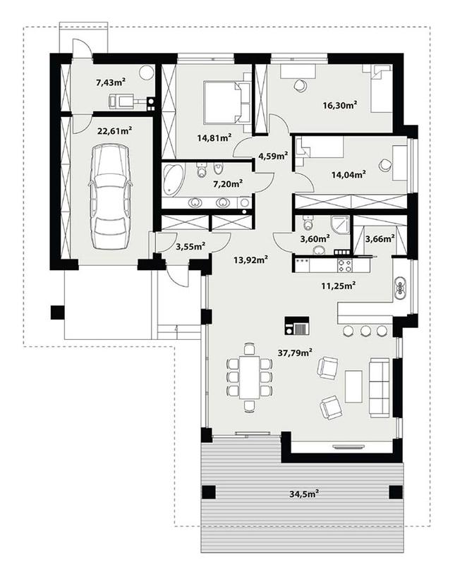 Rzut parteru POW. 0,0 m²
