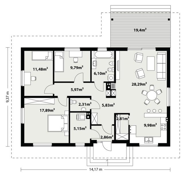 Rzut parteru POW. 0,0 m²
