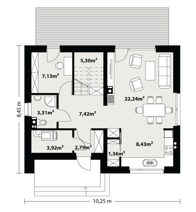 Rzut parteru POW. 0,0 m²