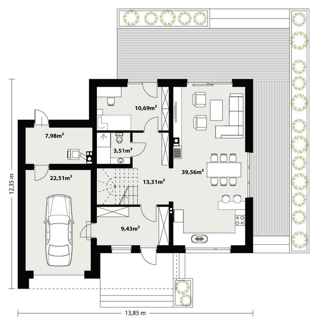 Rzut parteru POW. 0,0 m²