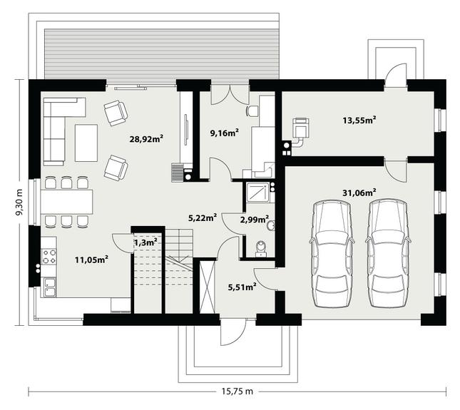 Rzut parteru POW. 0,0 m²
