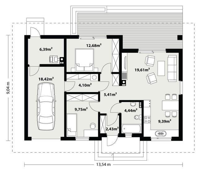 Rzut parteru POW. 0,0 m²