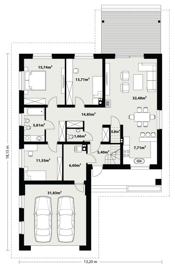Rzut parteru POW. 0,0 m²