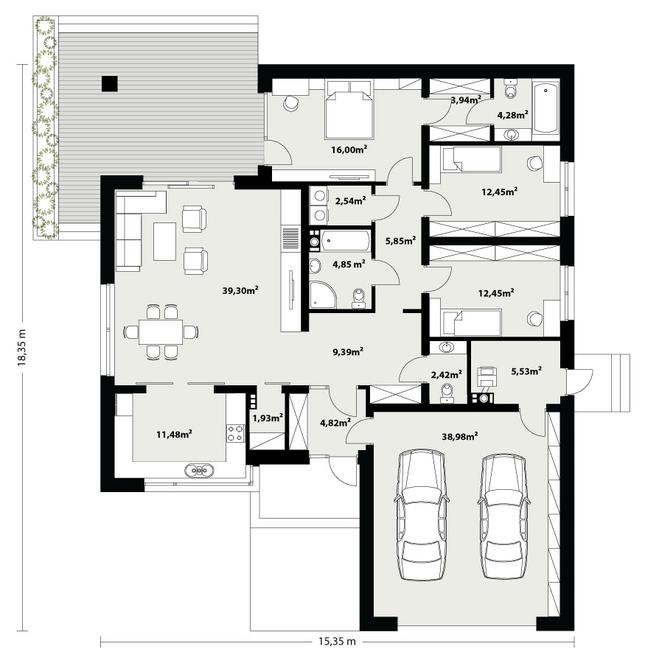 Rzut parteru POW. 0,0 m²
