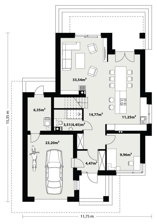 Rzut parteru POW. 0,0 m²
