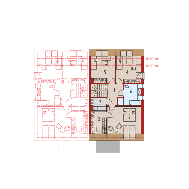 Rzut poddasza POW. 0,0 m²