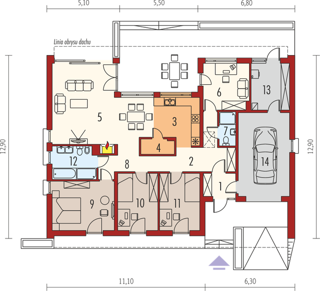 Rzut parteru POW. 0,0 m²