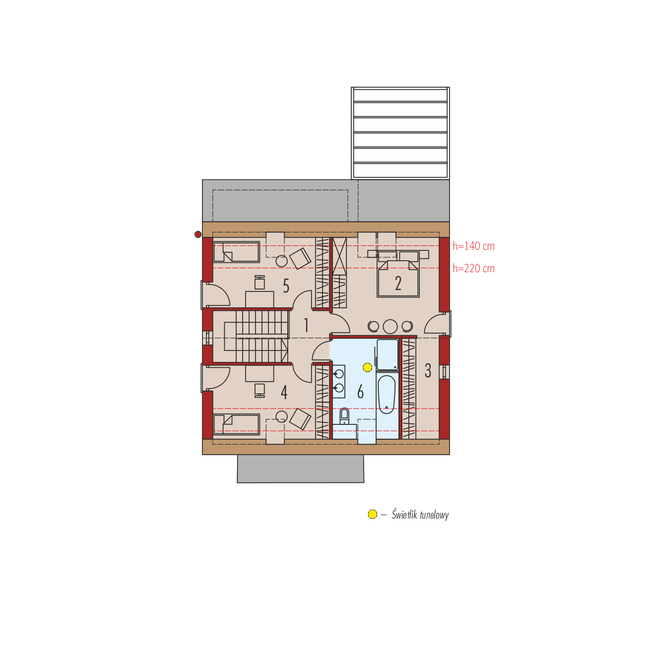 Rzut poddasza POW. 0,0 m²