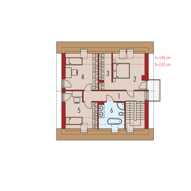 Rzut poddasza POW. 0,0 m²