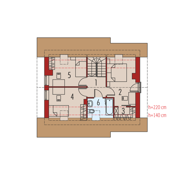 Rzut poddasza POW. 0,0 m²