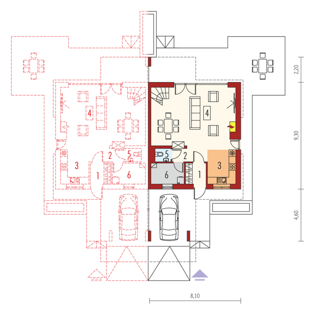 Rzut parteru POW. 0,0 m²