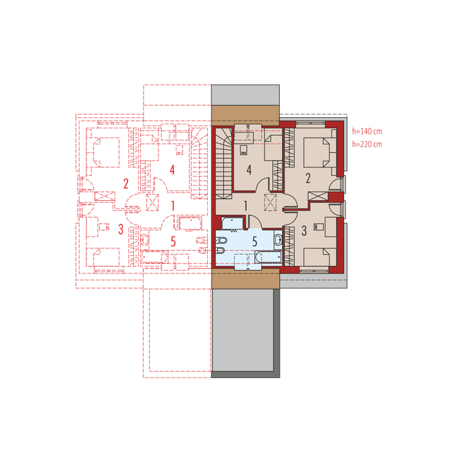 Rzut poddasza POW. 0,0 m²